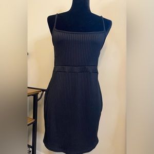 PLT BLACK bodycon straps dress size US 12. Very sexy dress. Cut out stretchy